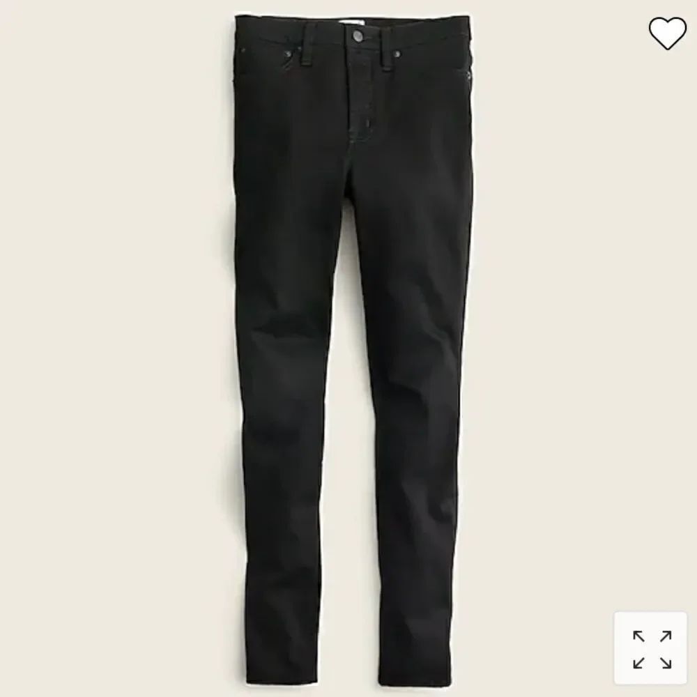 J. Crew 10" highest-rise toothpick jean in true black*